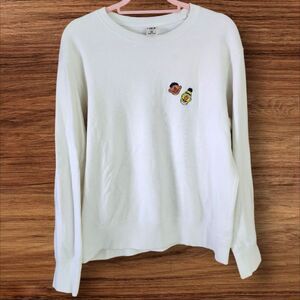 Uniqlo KAWS Sesame Street White Sweatshirt with Bert and Ernie. Sz. M
